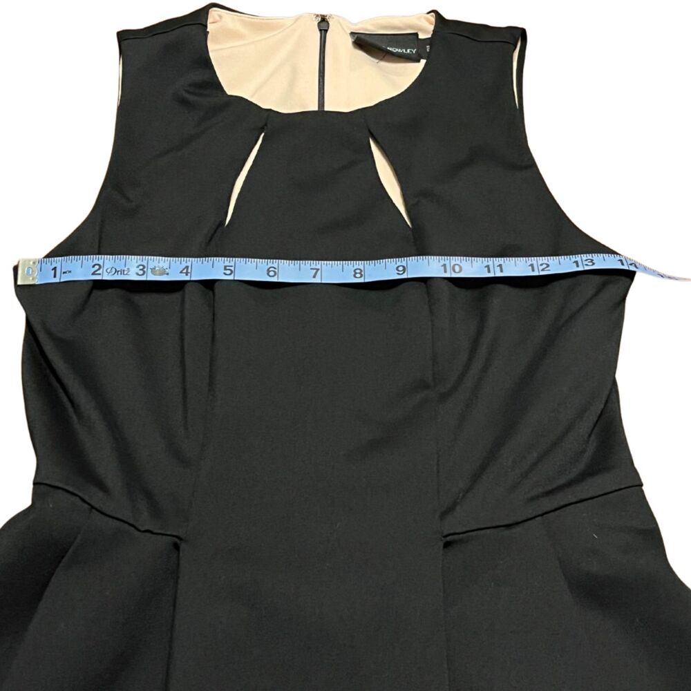 CYNTHIA ROWLEY BLACK FIT & FLARE DRESS CUTOUT DETAIL S EUC! - Picture 7 of 14